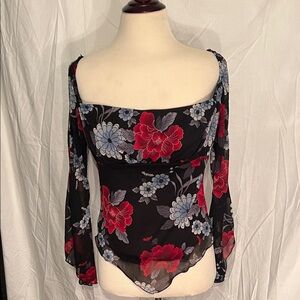 Floral Off-Shoulder Women Top
